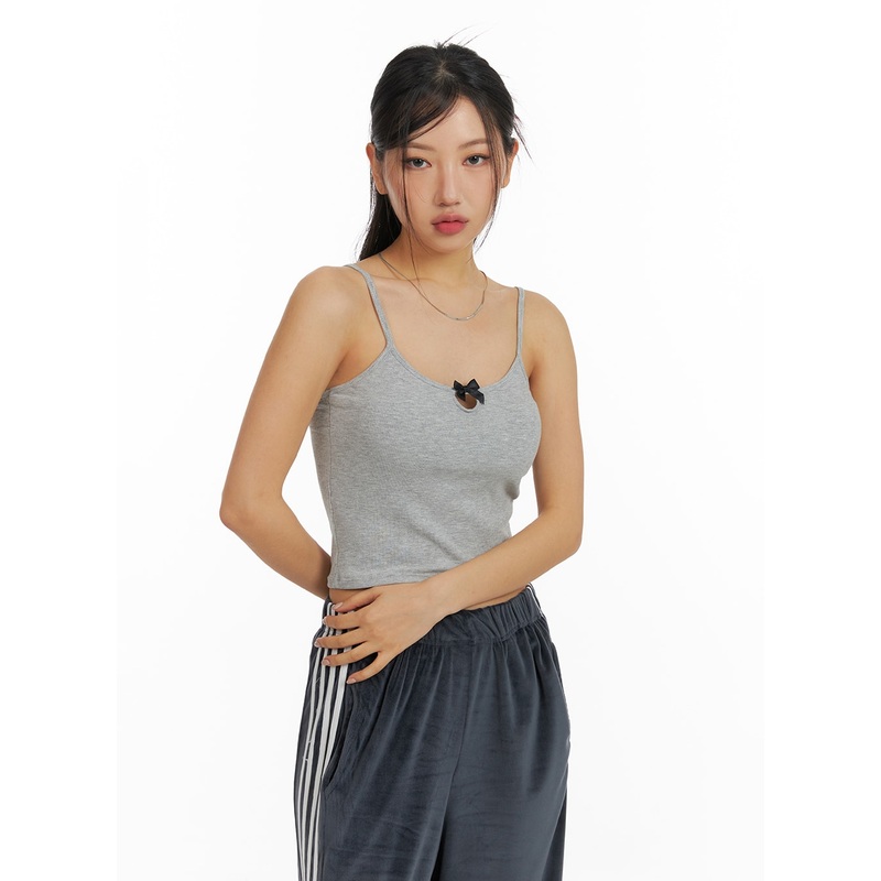 Basic U-Neck Tank Top CF427|Gray|Black|White|S/M