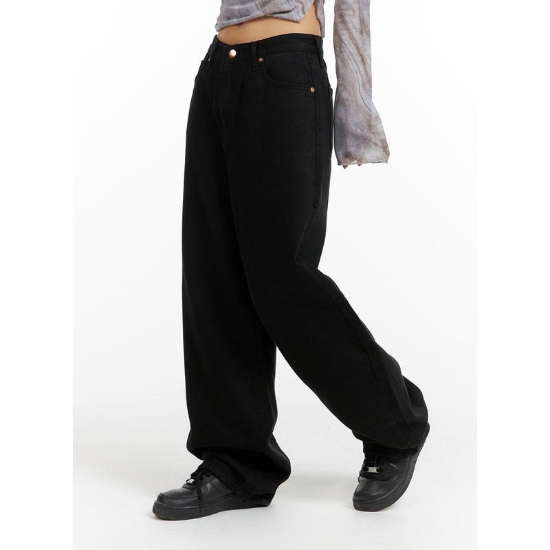 Cotton Baggy Trousers CF420|Black|Brown|White|Green|Pink|S|M|L