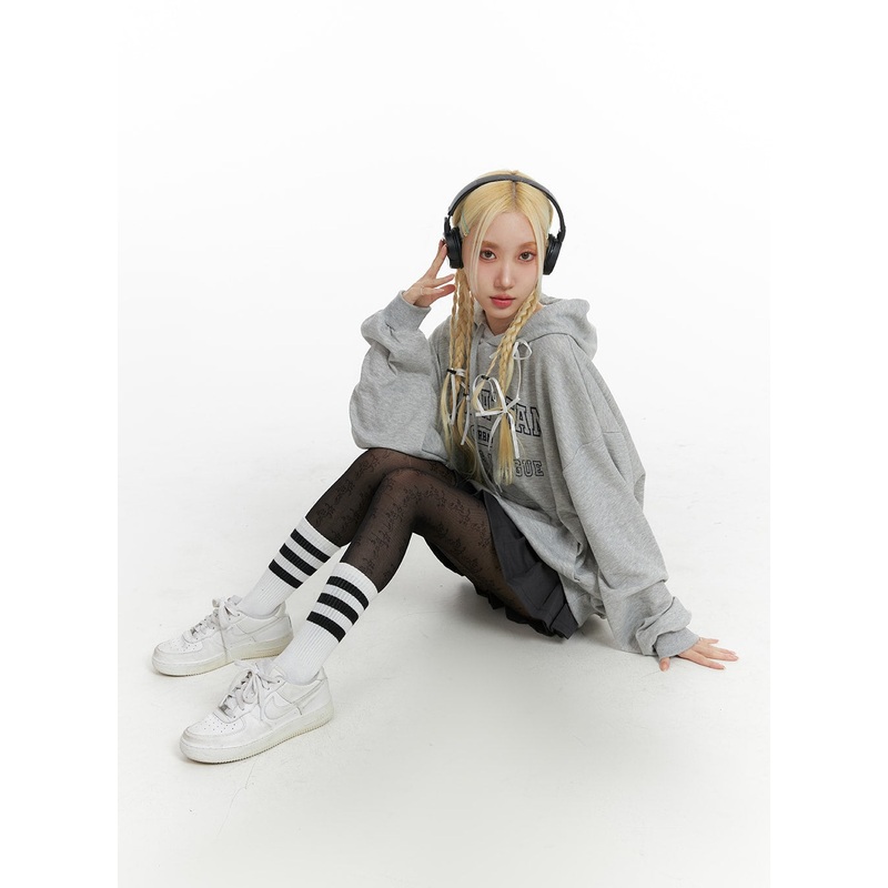 Graphic Lettering Oversized Hoodie IF408