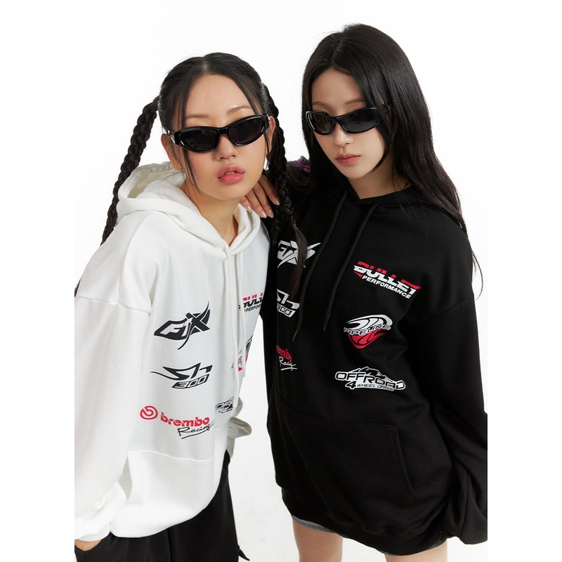 Graphic Oversized Hoodie IM405