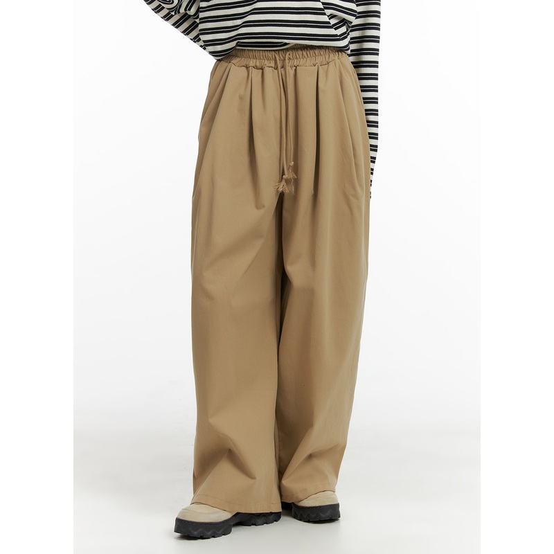 Solid Elastic Waist Trousers CM406