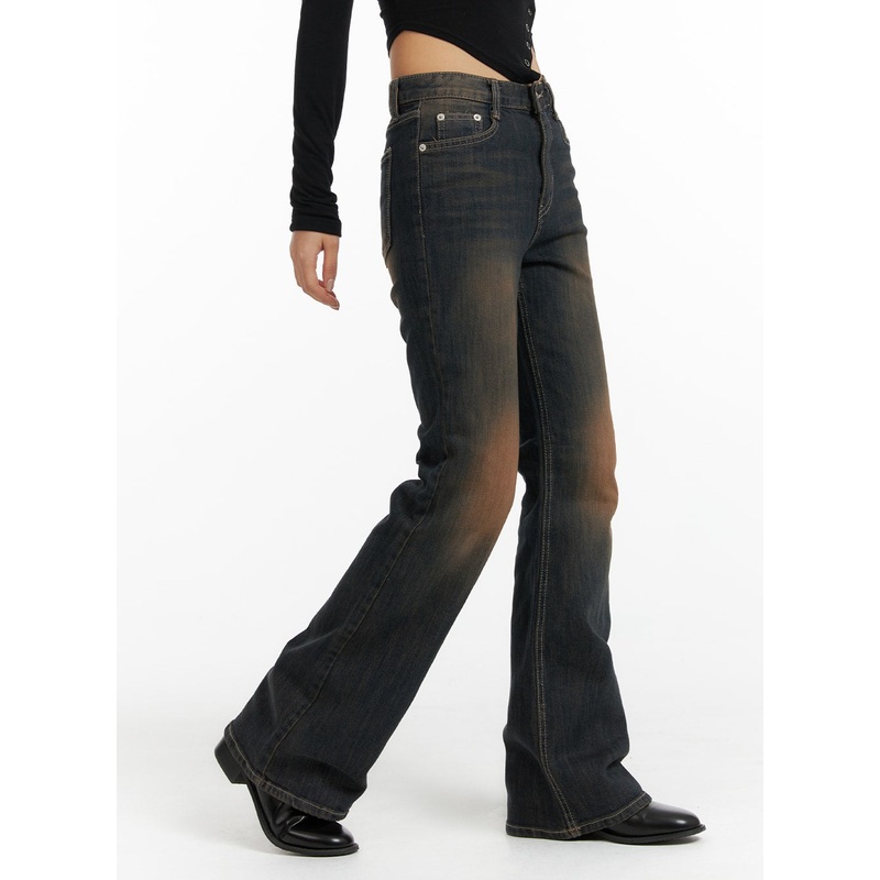 Swashed Slim Flared Jeans CF416