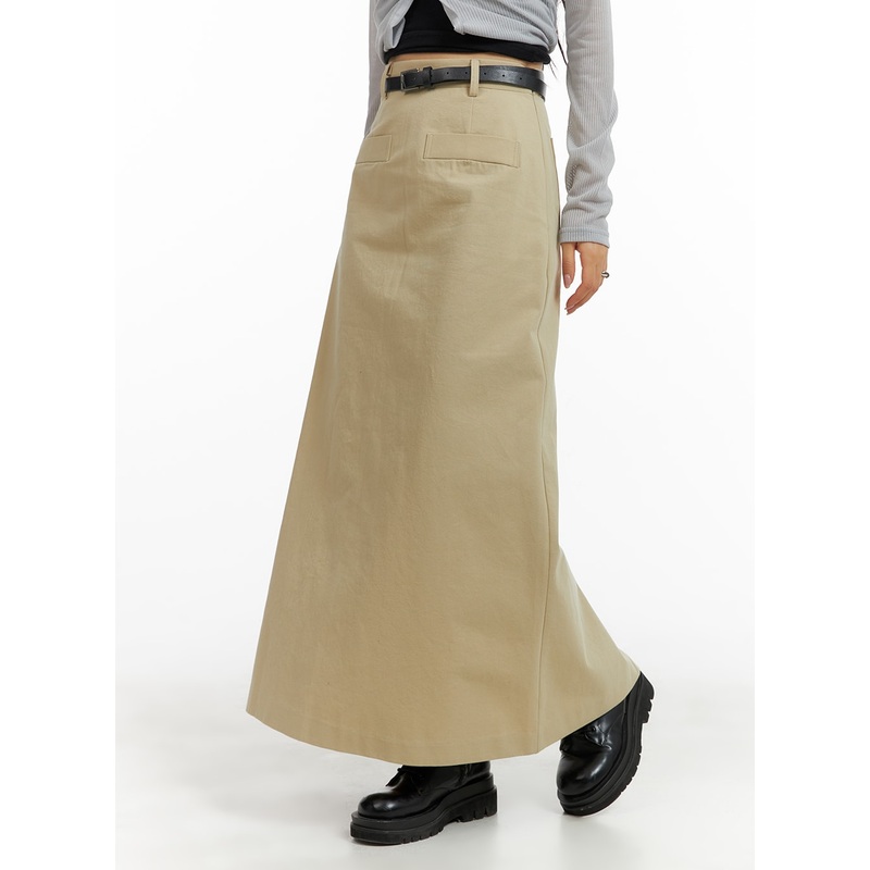 A-Line Pocket Maxi Skirt CM426
