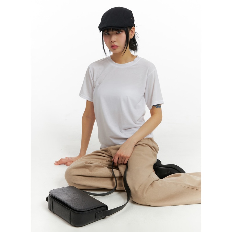 Basic T-Shirt IM414|White|Black|S/M