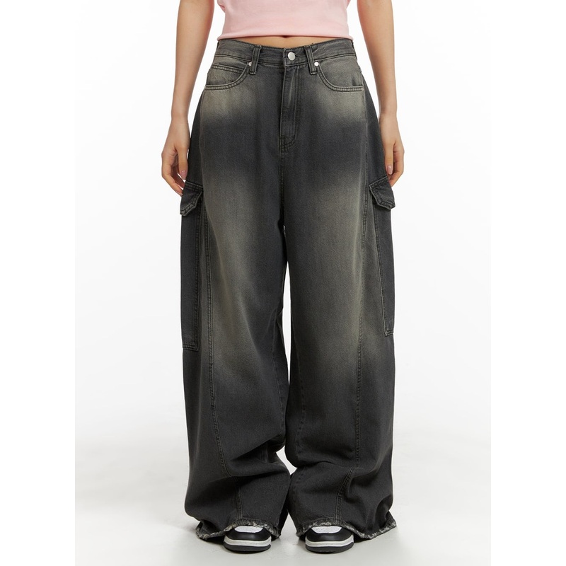 Cargo Baggy Jeans CM411|Black|Blue|S|M|L