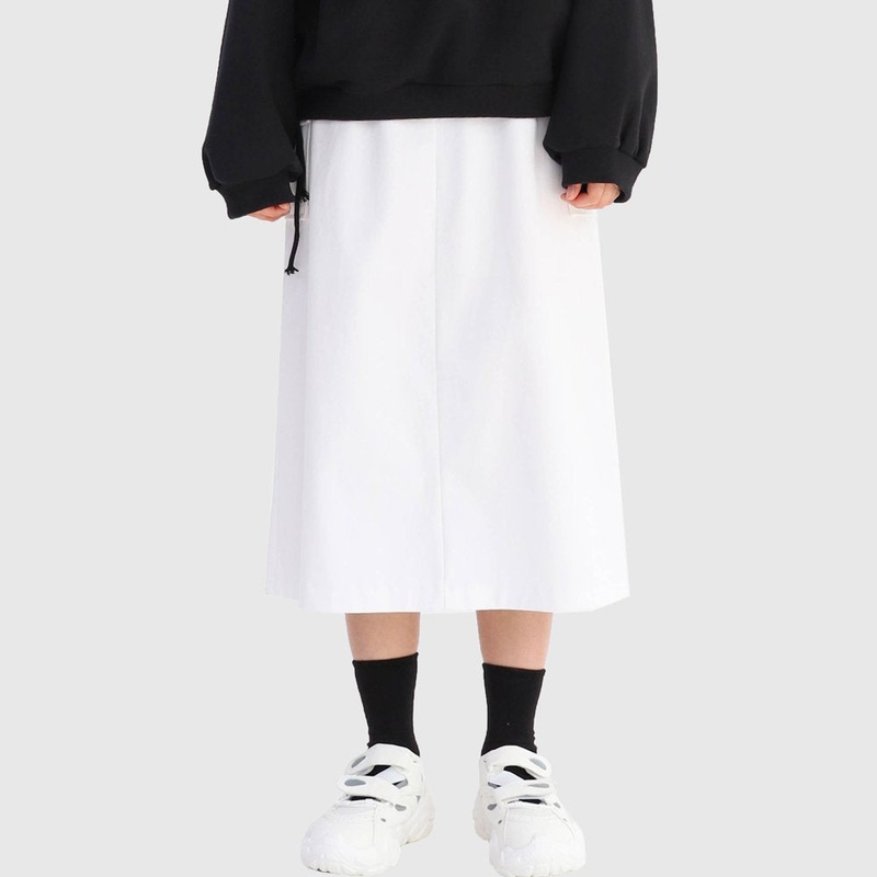 Cargo Maxi Skirt CA10|Black|White|Beige|S/M