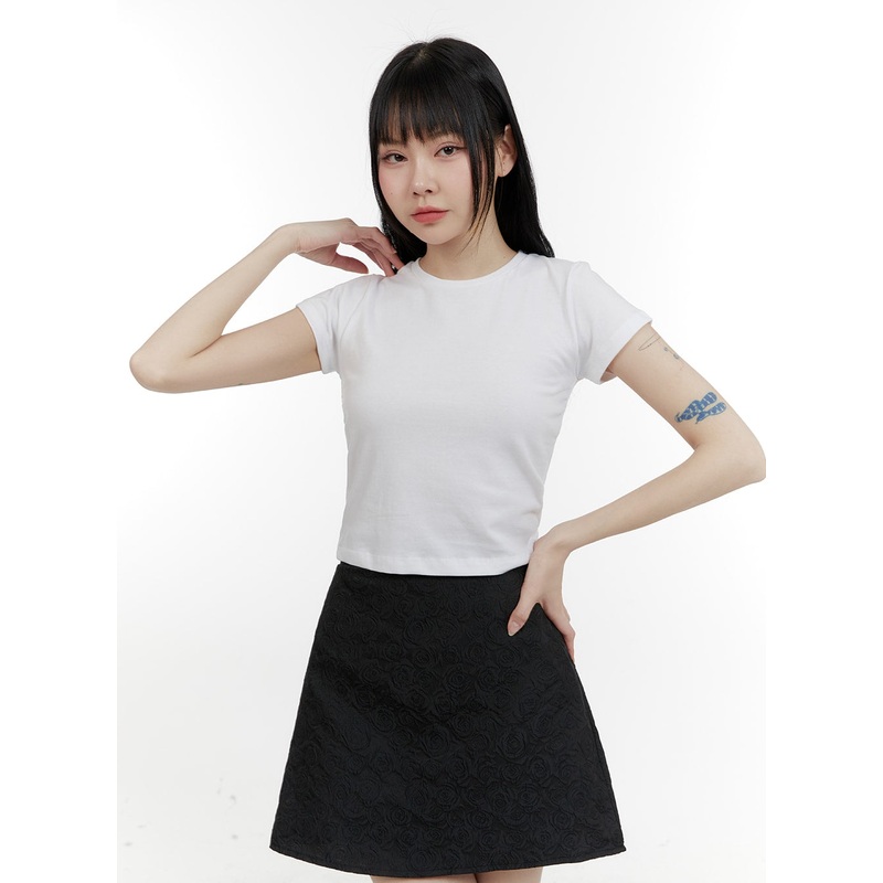 Essential Crop Short Sleeve Tee CM429