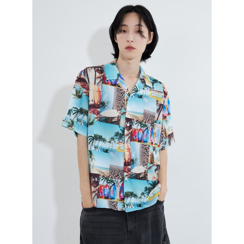 Graphic Shirt Unisex CU314|Beige|Blue|M/L