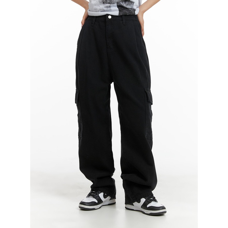 Low Rise Cotton Cargo Pants CM419