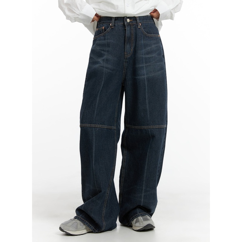 Low Waist Baggy Jeans CM418|Dark blue|S|M|L