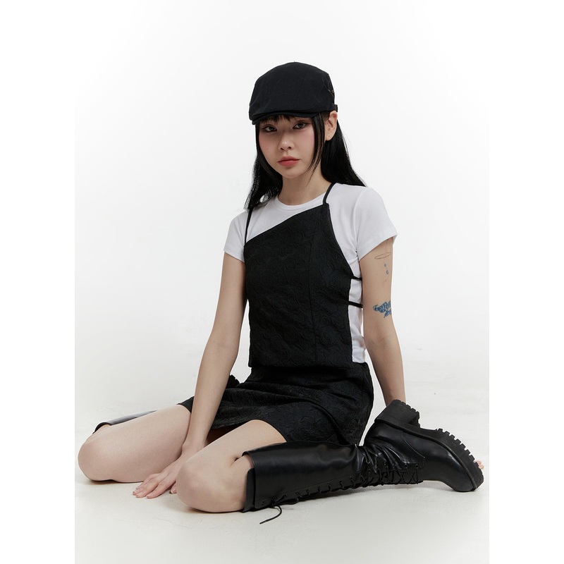 Quilted Sleeveless Strap Top CM429