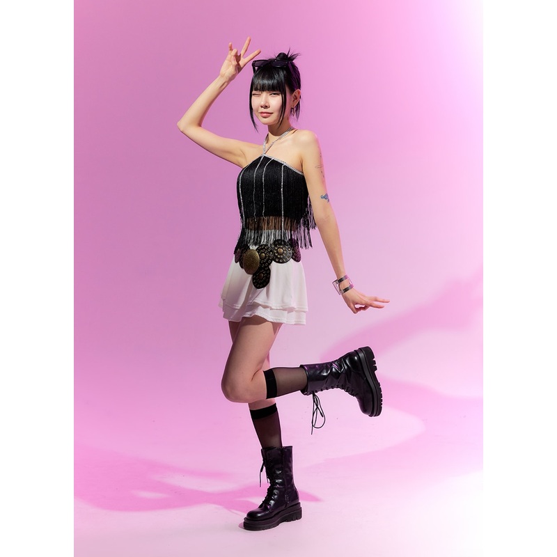 Ruffle Tiered Mini Skirt IM414