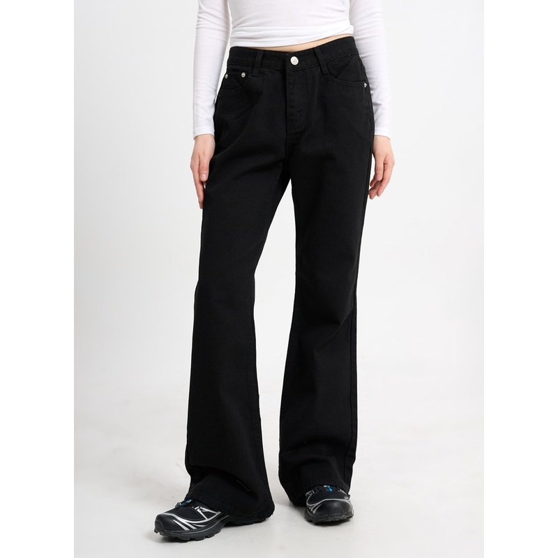 Solid Cotton Straight Pants CM415