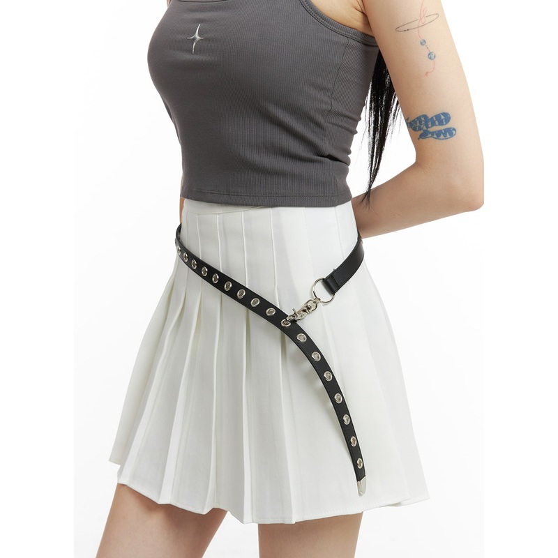 Solid Faux Leather Belt OM426|Black|One Size