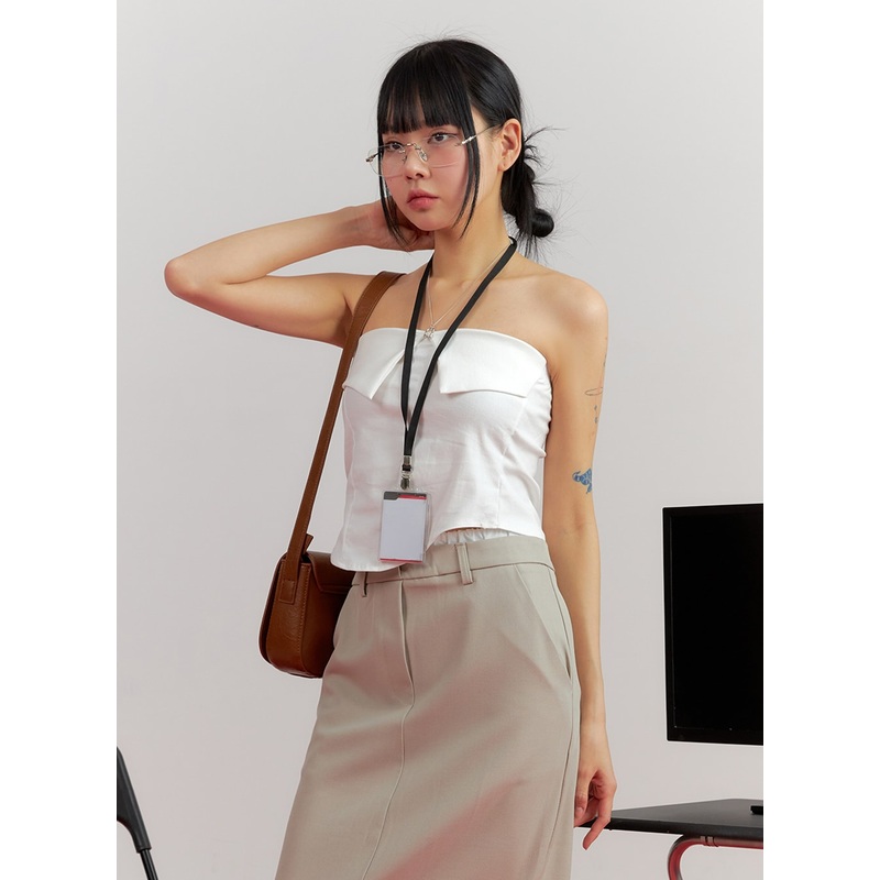 Solid Fold Over Tube Top IM414