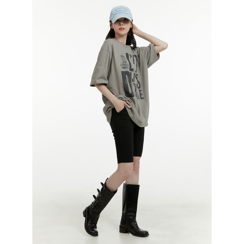 Basic Biker Shorts OA405|Black|Gray|S/M