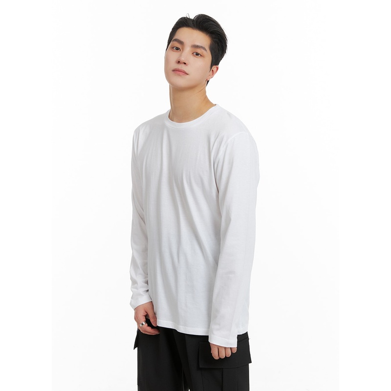 Men’s Basic Cotton Long Sleeve T-Shirt IA401