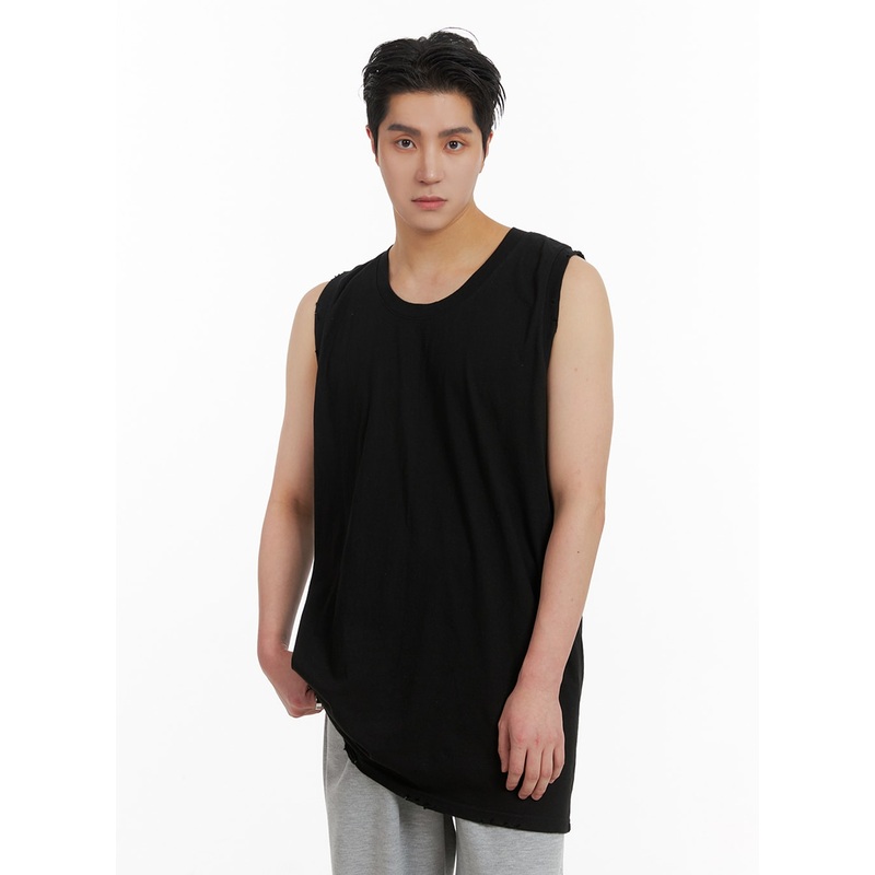 Men’s Basic Cotton Sleeveless Tee IA401