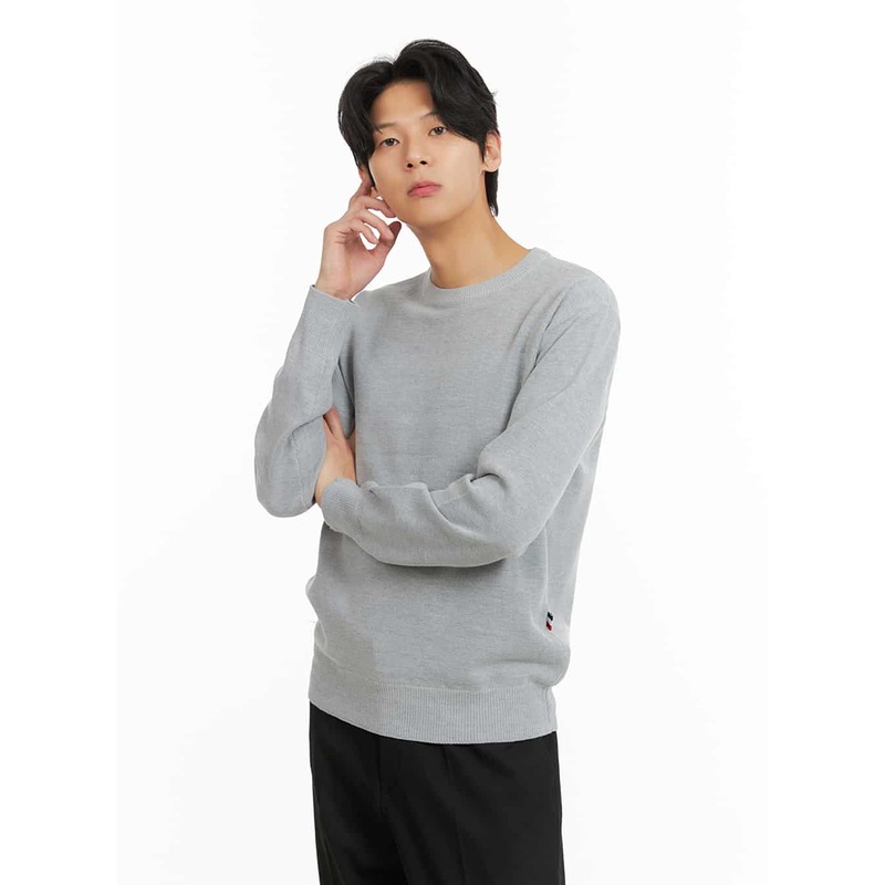 Men’s Basic Crew Neck Sweater IA402