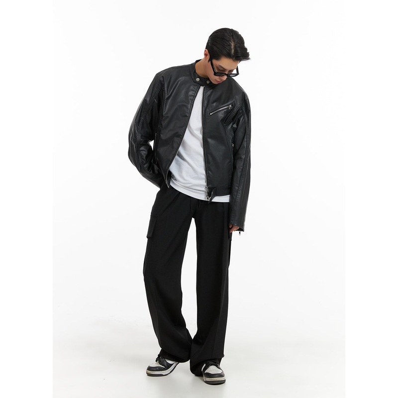 Men’s Basic Straight Fit Cotton Cargo Pants IA401
