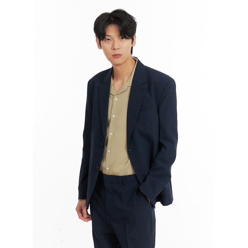 Men’s Basic Suit Jacket IA401|Dark blue|Black|S|M|L|1XL|2XL