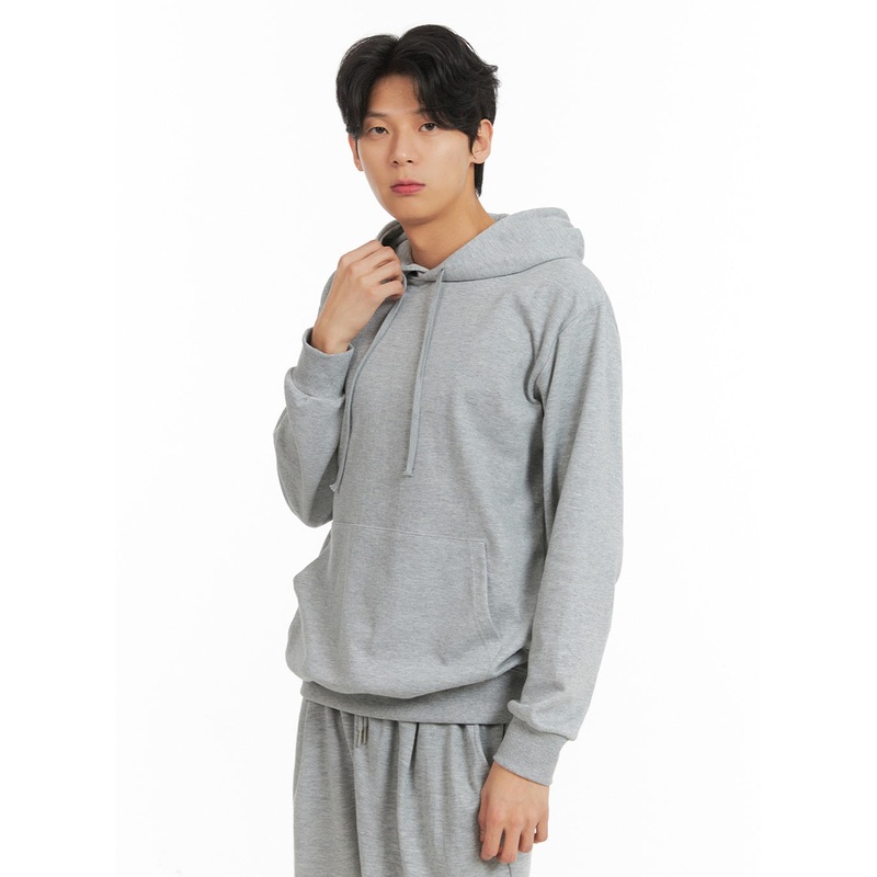 Men’s Cozy Solid Cotton Hoodie IA401