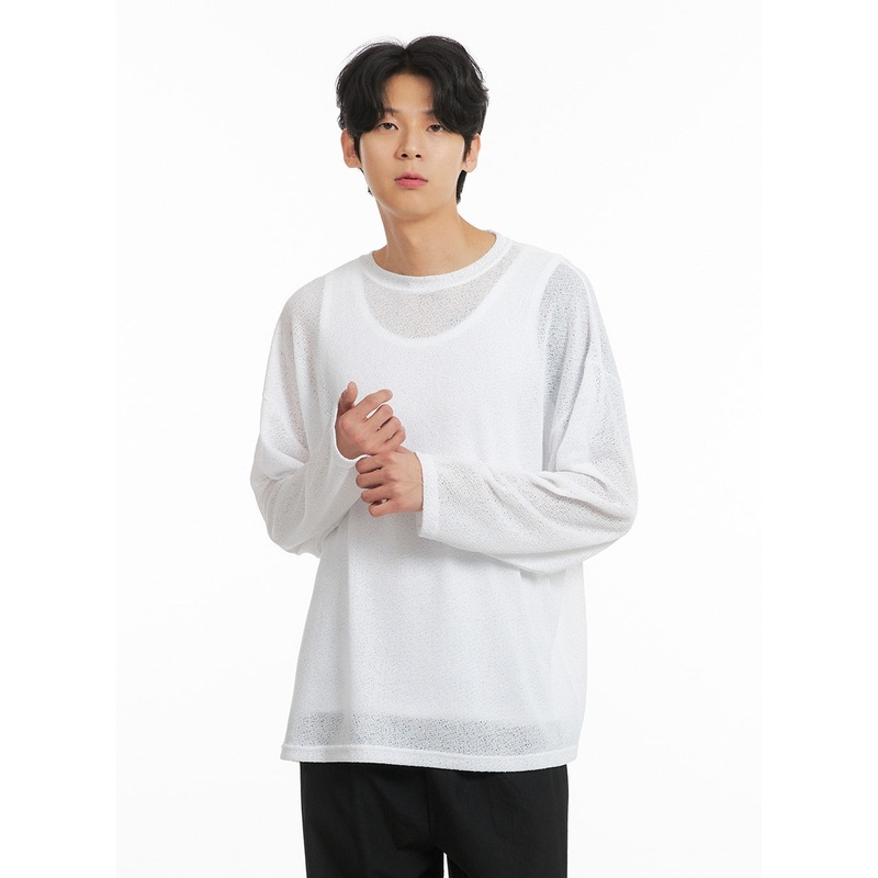 Men’s Linen Blend Light Sweater IA401