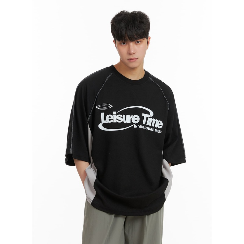 Men’s Loose Fit Cotton Graphic T-Shirt IA402