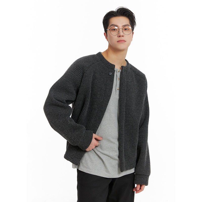 Men’s Textured Knit Cardigan IA401