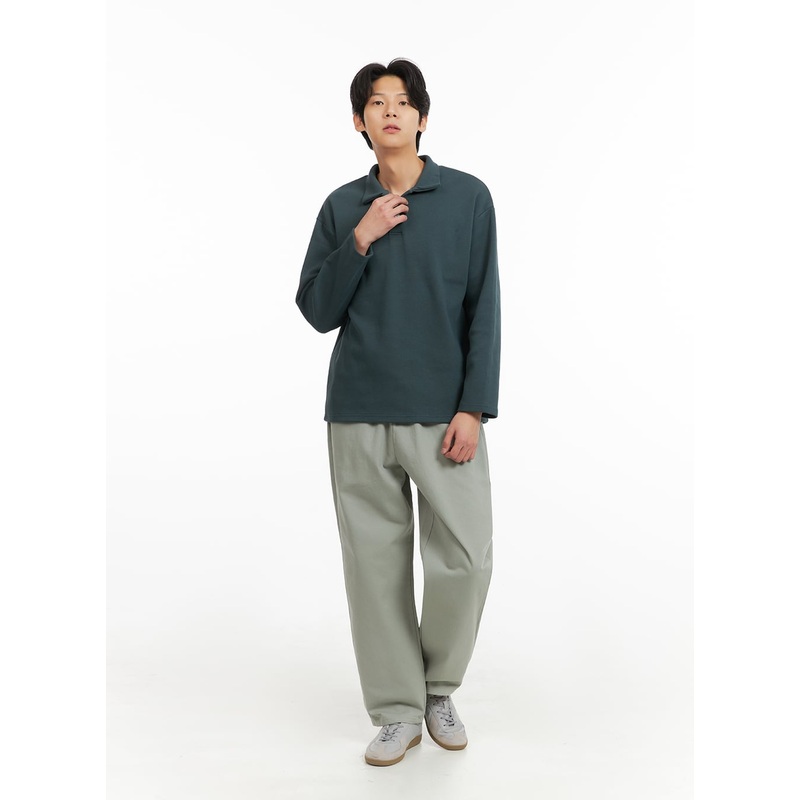 Men’s Wide Leg Cotton Pants IA402