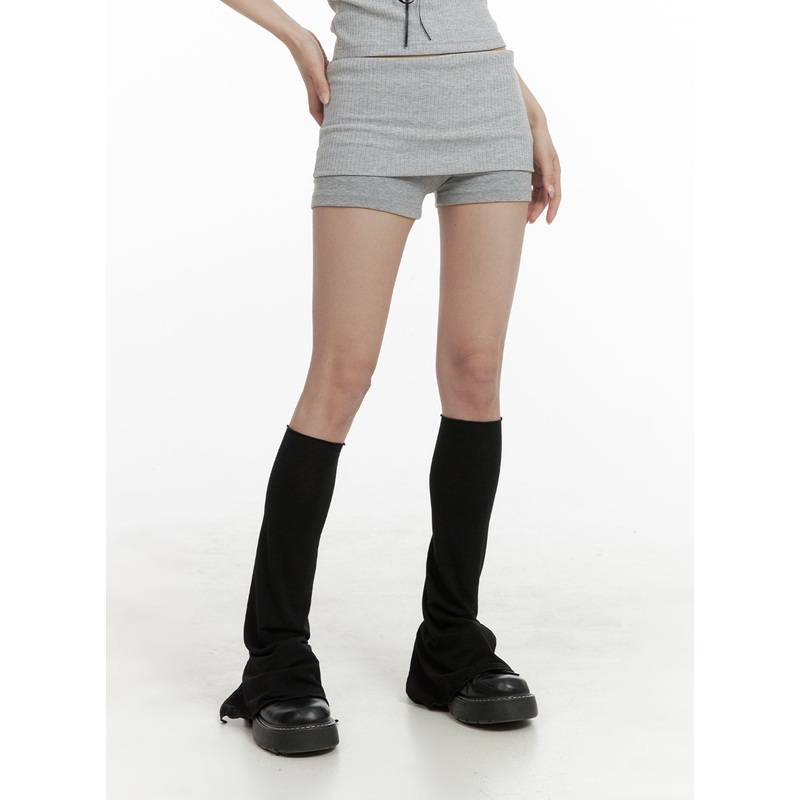 Solid Cotton Micro Skort CA402