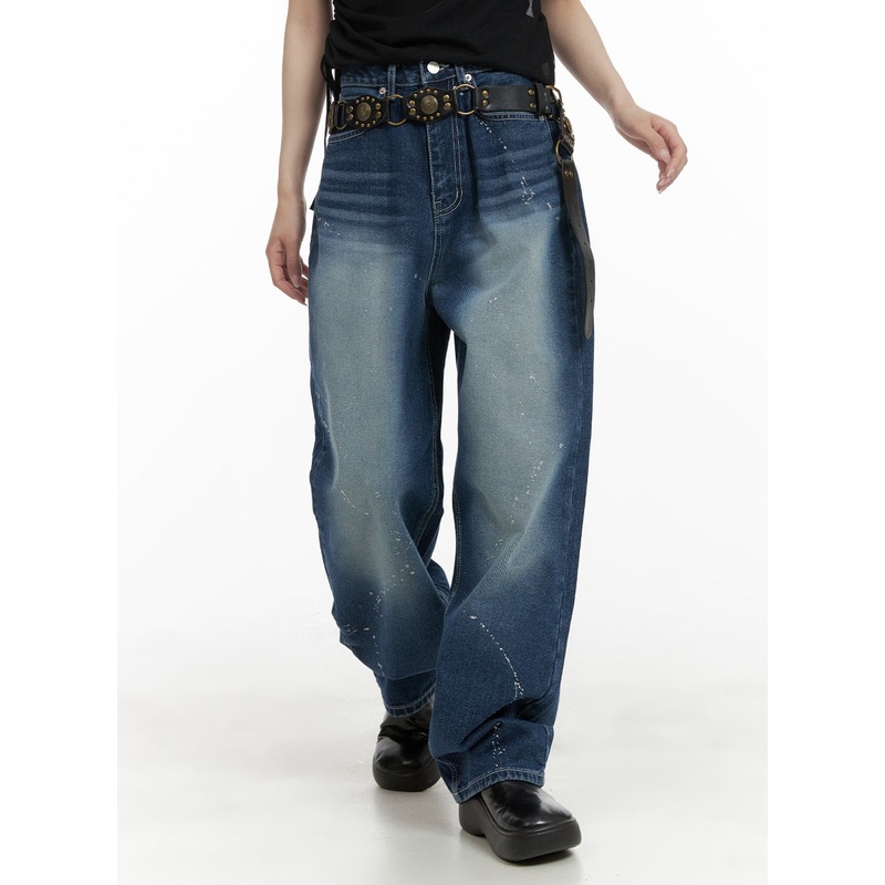 Splash Paint Baggy Jeans CA408