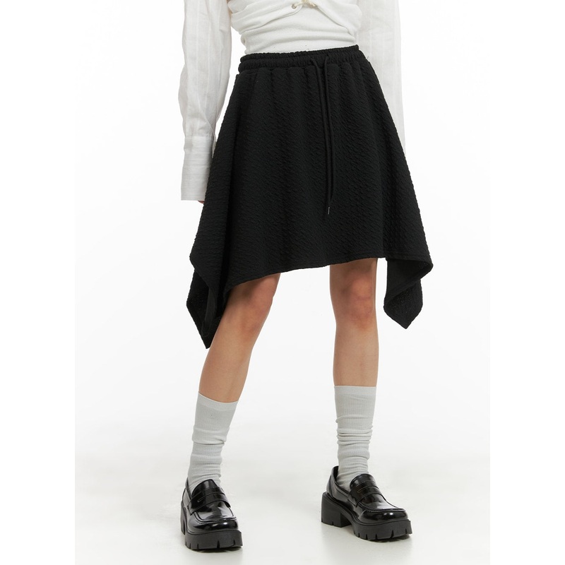 Texture Flare Midi Skirt CA408