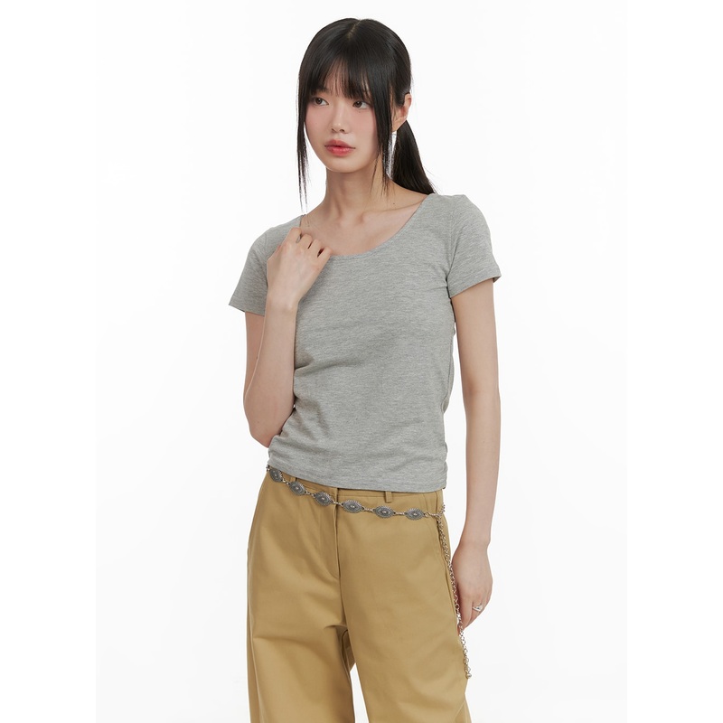 Basic Tee CA418|Gray|Black|White|S/M