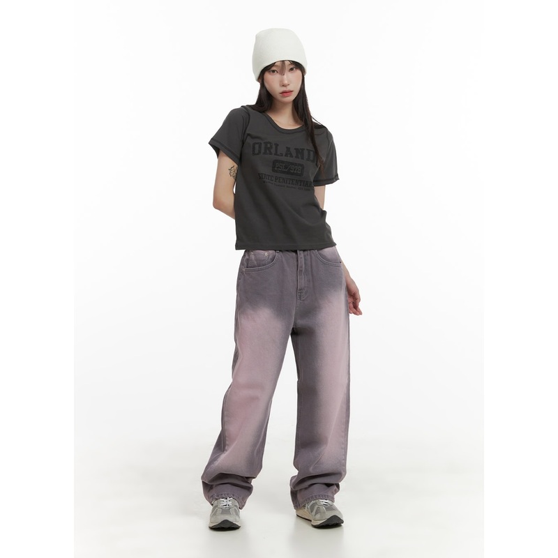 Color-Washed Baggy Jeans CA430