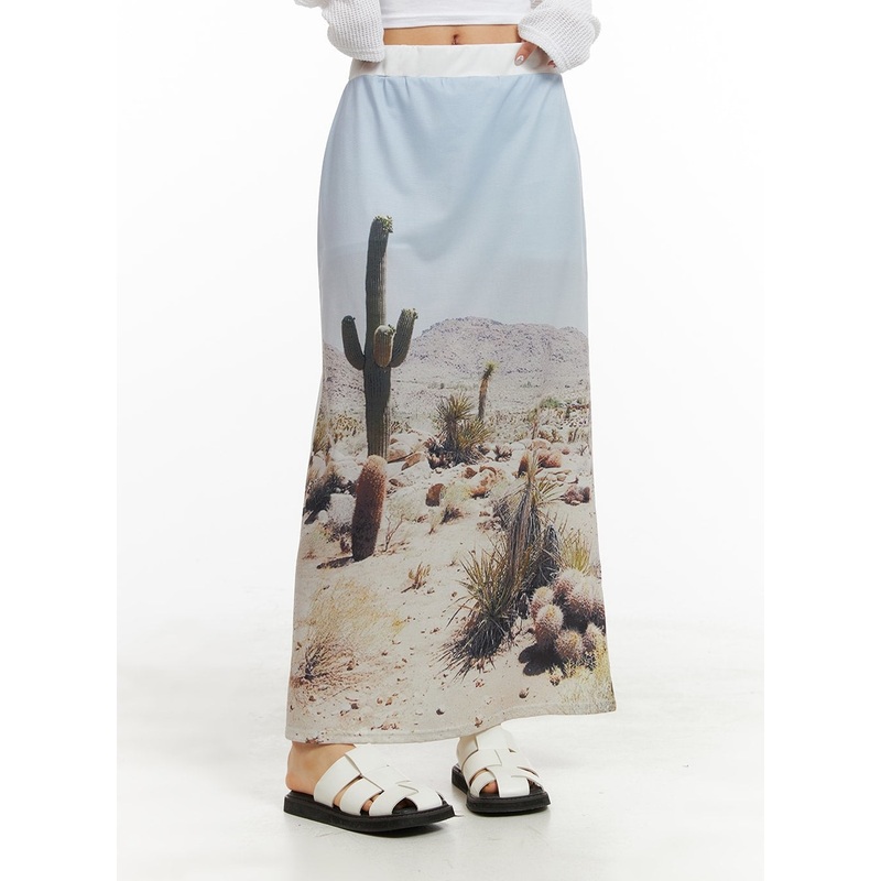 Desert Dream Maxi Skirt CA416|Printing|S/M