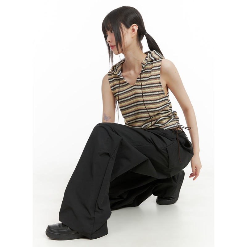 Drawstring Parachute Pants (Unisex) CA418