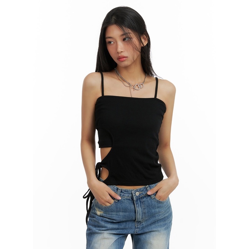 Side Cut Out Solid Cami Top CA424