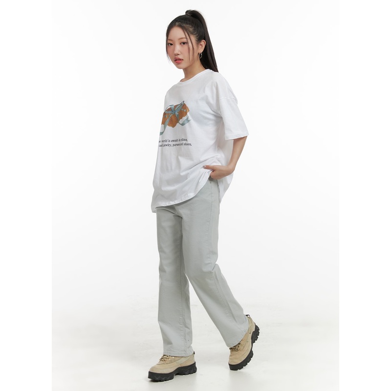 Simple Straight Leg Pants OA415