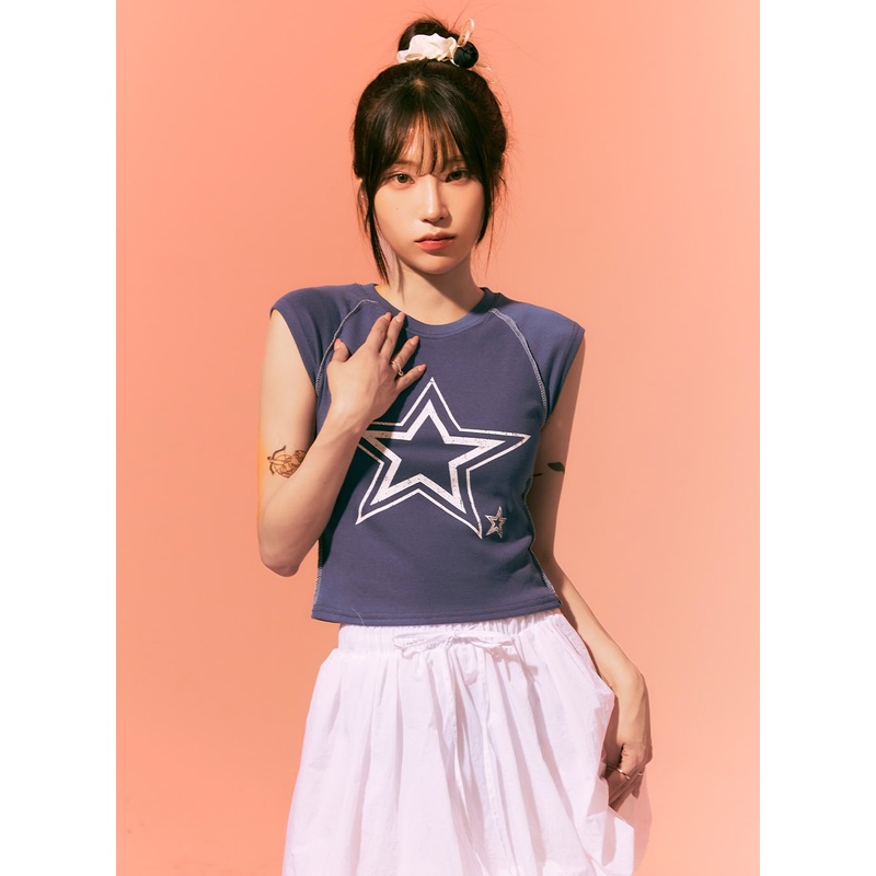 Star Graphic Tee OA426|Blue|Black|White|S/M
