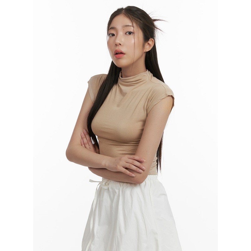 Turtle-Neck Slim Fit Top OA429