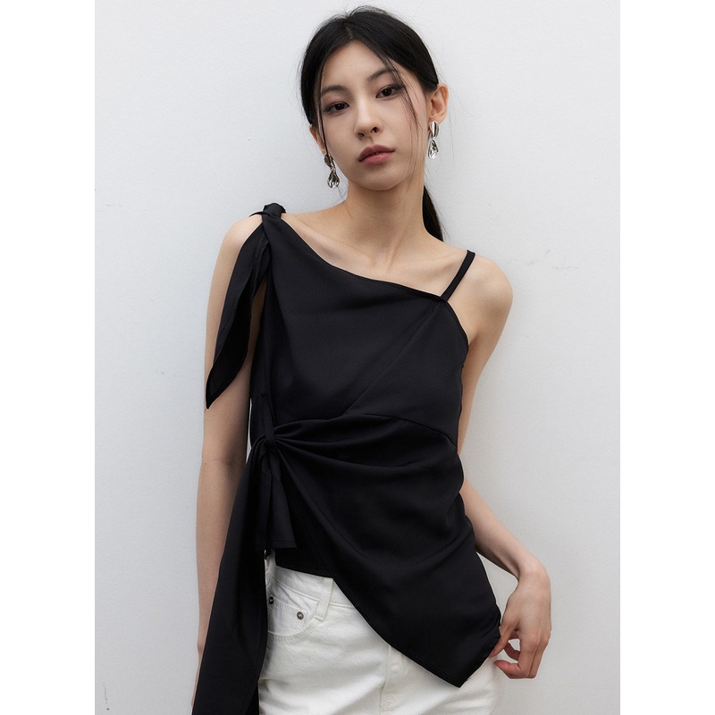 Unbalanced Wrapped Blouse IY326