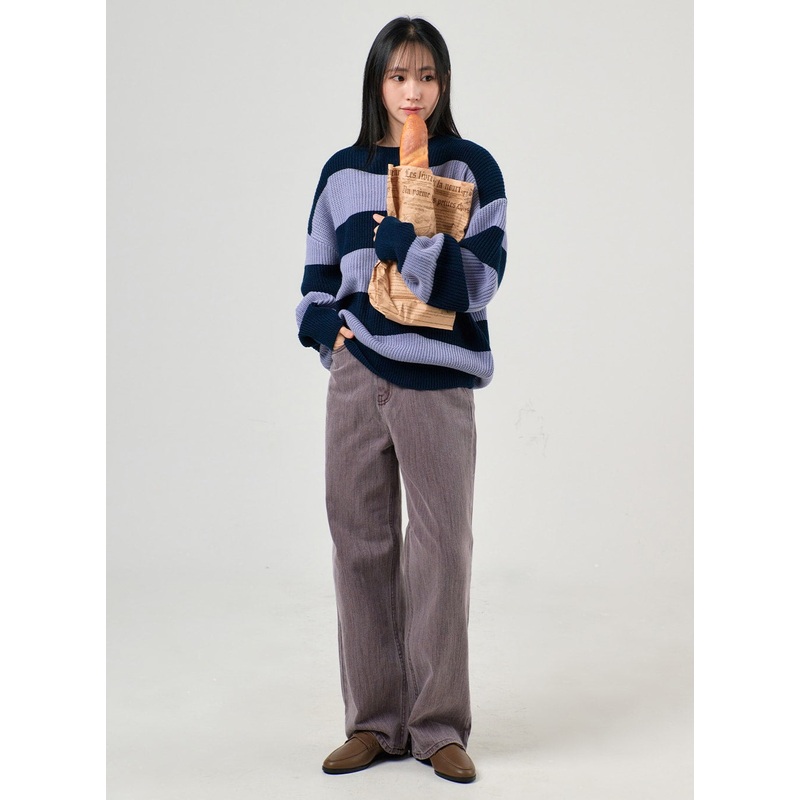 Washed Straight Leg Pants OF405