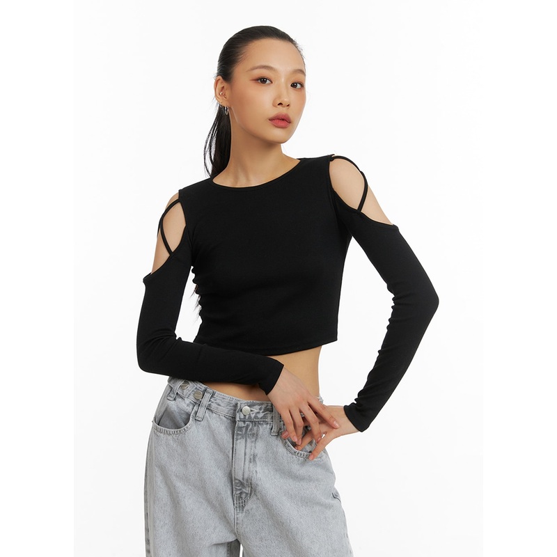 X-Strap Cut-Out Crop Top IA417