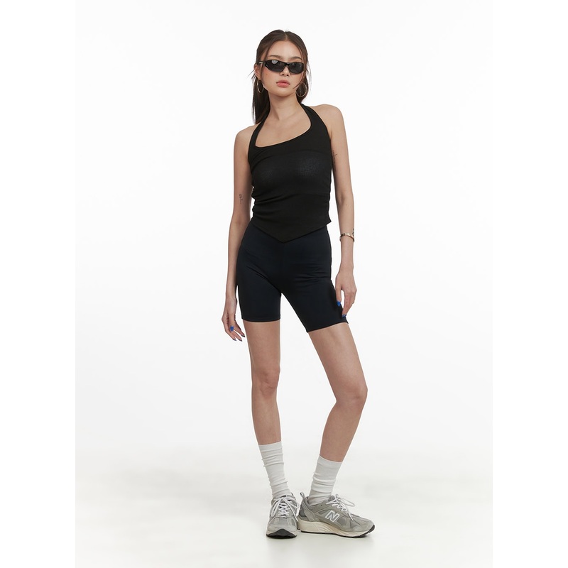 Activewear Solid Biker Shorts CY423