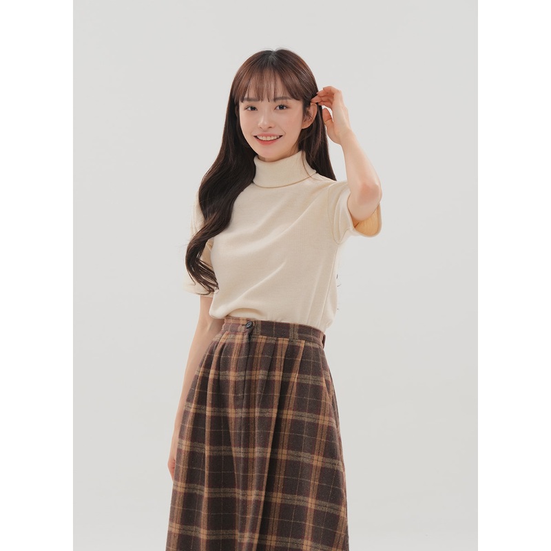 Check Pattern Maxi Skirt B1801
