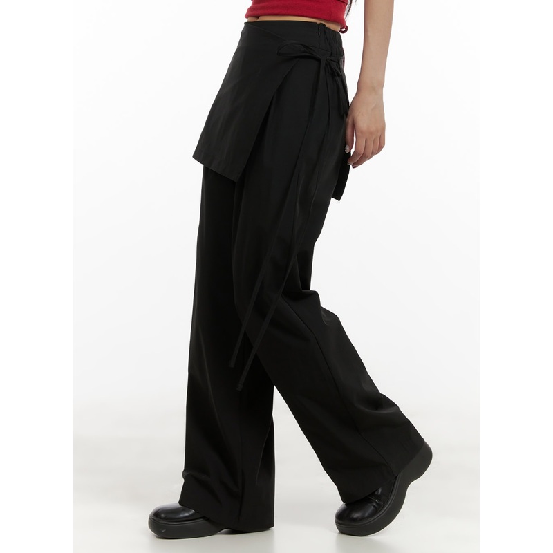 Cotton Wrap Skirt Wide Pants CY403