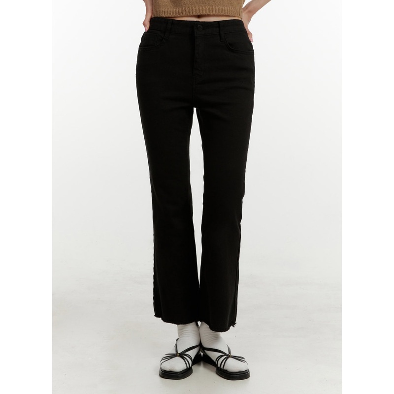 Destroyed Hem Mirage Slim Fit Pants OY409