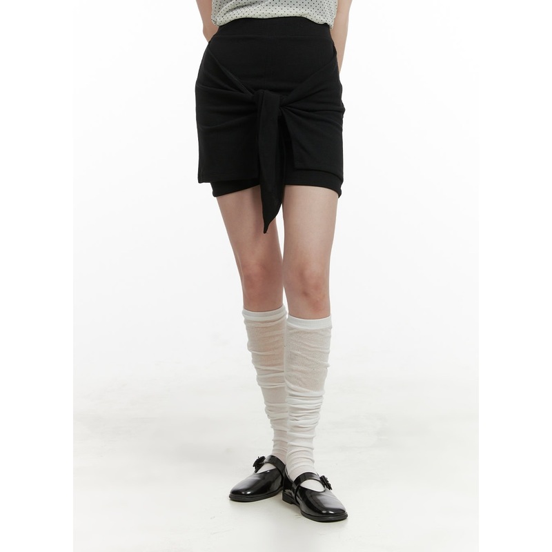Front Wrap Cotton Shorts CY414