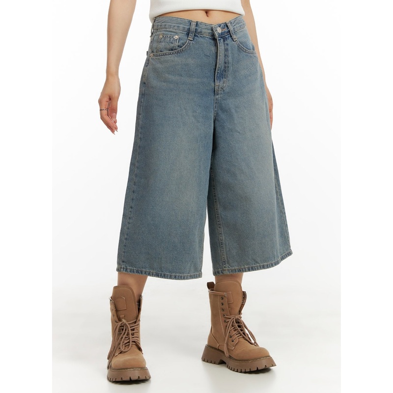Low Rise Midi Jorts CY407|Blue|S|M|L